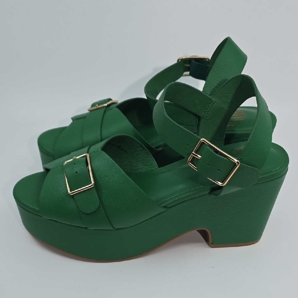 Charlotte Stone - "Raf" Sandals - Color: Forest- Size: US 10 - Condition: New